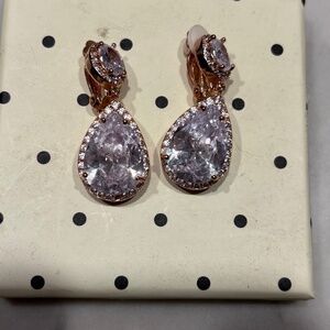 Tear Drop Clip On Earrings